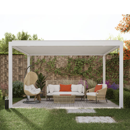 Pergola adossée - SEESAW - Lavia Outdoor Living Space - autoportée / en aluminium extrudé / à lames orientables