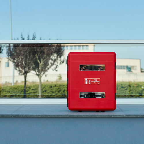 Coffret pour extincteur en polycarbonate - Dual - DAKEN SPA - en polypropylène / apparent / rouge
