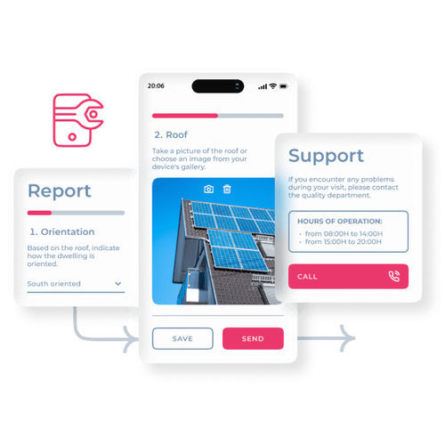 Logiciel de gestion de projet - Work - Ezzing Renewable Energies SL - de gestion de données / de gestion de rapport / pour installation photovoltaïque