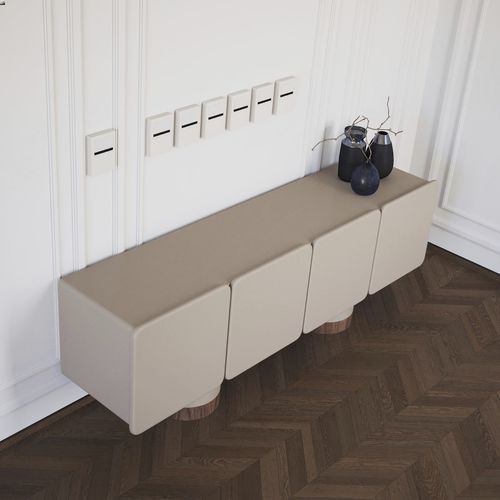 Buffet contemporain - VENUS - ULTRAMOBILI - en noyer / en bois laqué mat / en bois laqué brillant