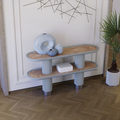 Étagère basse - MINA 2 - ULTRAMOBILI - contemporaine / en bois laqué mat / en châtaignier