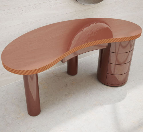 Bureau sur pied - MEDEA - ULTRAMOBILI - contemporain / en bois laqué brillant / en bois laqué mat