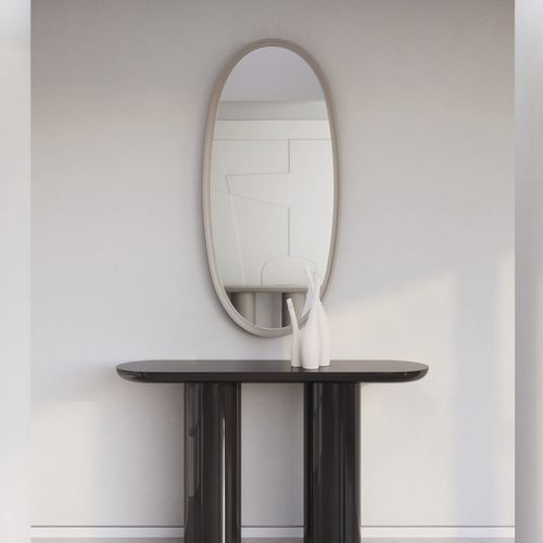 Miroir mural - SER150 - ULTRAMOBILI - contemporain / ovale / en bois laqué brillant