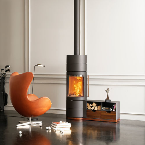Poêle à bois - Lux - AUSTROFLAMM - 7 kW / à poser / contemporain
