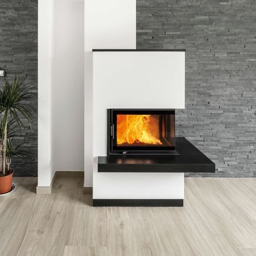 Foyer fermé à bois - 63x40x42 K 2.0 - AUSTROFLAMM - d'angle / en métal