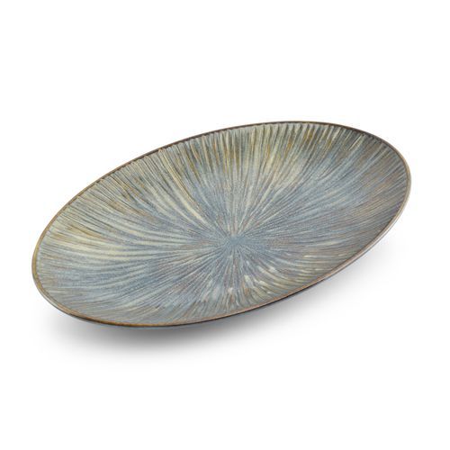 Assiette de service - Halo forest : 605080 - Fine2Dine - ovale / en porcelaine / à rayures