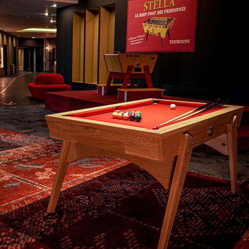 Table billard de style rétro - Le Chiberta - STELLA BABY-FOOT & BILLARDS - professionnelle / en aluminium brossé / en chêne