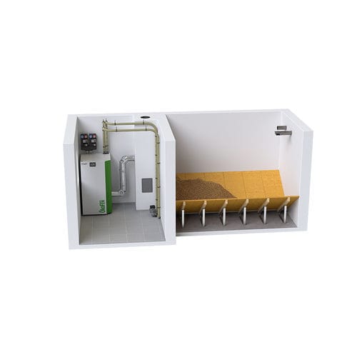 Silo de réserve pour granulés de bois - Pellet room - oekofen