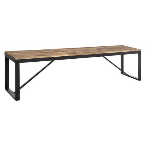 Banc contemporain - EDEN - TRUST MOBILIER - en acacia / en métal / sans dossier