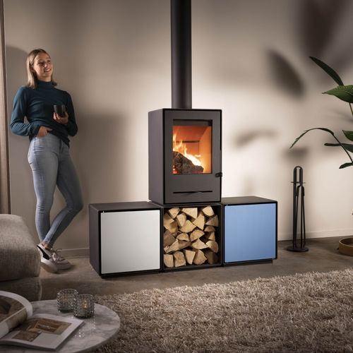 Poêle à bois - Woody Grid - Trimline Fires - 5 kW - 10 kW / 0 - 5 kW / multicombustible