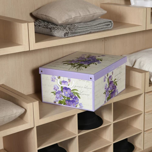 Boîte de rangement en carton - Violette - Lavatelli S.r.l. - avec couvercle / pour armoire