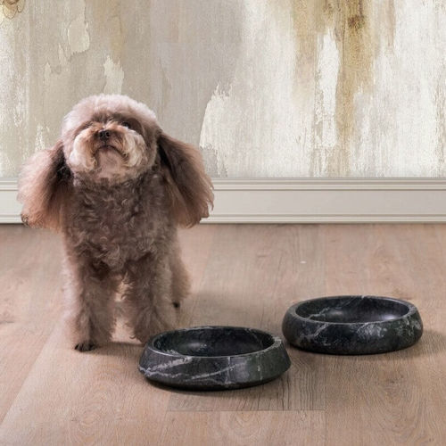 Gamelle pour chien en marbre de Carrare - CIOTOLE GEMS SMALL - LABILLA - en marbre / grise / design