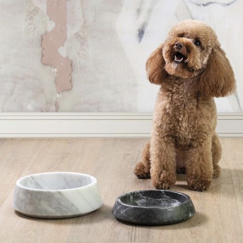 Gamelle pour chien en marbre - Ciotola Gems Small e Medium - LABILLA - en marbre de Carrare / grise / Fabriquée en Italie