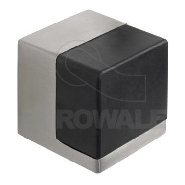 Butée de porte en caoutchouc - IN614 - EUROWALE - en acier inoxydable brossé / grise / noire