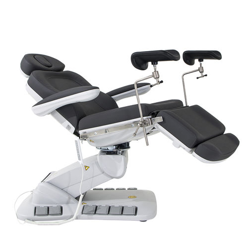 Fauteuil médical en PU - Gyna - WEELKO BARCELONA - sur roulettes / inclinable / avec repose-jambes