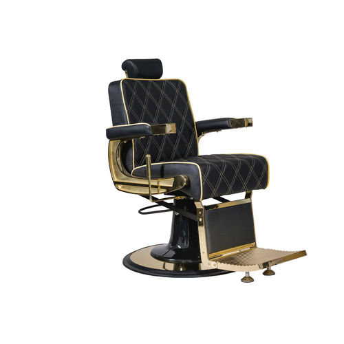 Fauteuil de barbier en cuir - Crew - WEELKO BARCELONA - en aluminium / avec repose-pieds / avec repose-tête