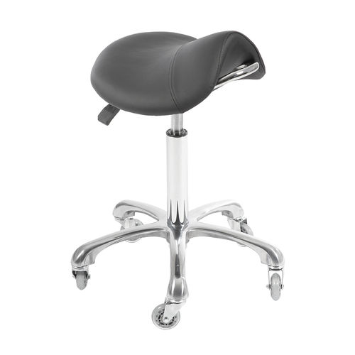 Tabouret de coiffure contemporain - Action - WEELKO BARCELONA - en simili cuir / avec piètement en aluminium / à roulettes