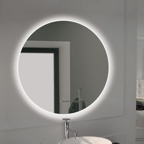 Miroir de salle de bain mural - 5148220 - Emuca SA - contemporain / rond / en aluminium