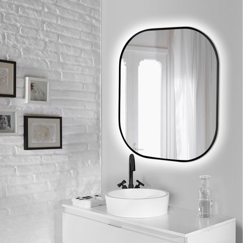 Miroir de salle de bain mural - 5150920 - Emuca SA - contemporain / rectangulaire / en aluminium