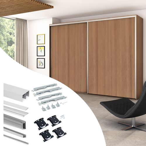 Système coulissant en aluminium - 6030762 - Emuca SA - en plastique / pour porte de placard / pour meuble