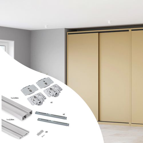 Système coulissant en aluminium - 6213562 - Emuca SA - pour porte / résidentiel