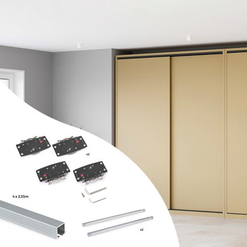Système coulissant en plastique - 6213662 - Emuca SA - en aluminium / pour porte de placard / résidentiel
