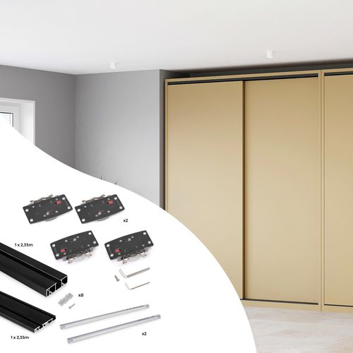 Système coulissant en plastique - 6213714 - Emuca SA - en aluminium / pour porte de placard / résidentiel