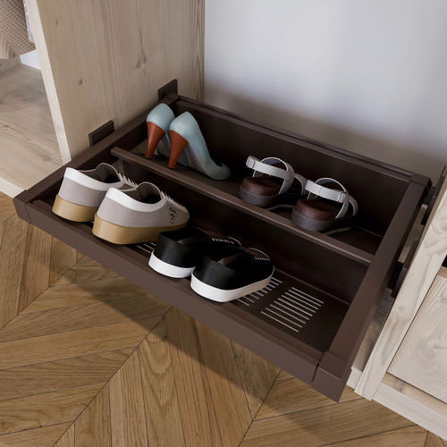 Étagère à chaussures contemporaine - 6936213 - Emuca SA - pour armoire / en acier / résidentielle