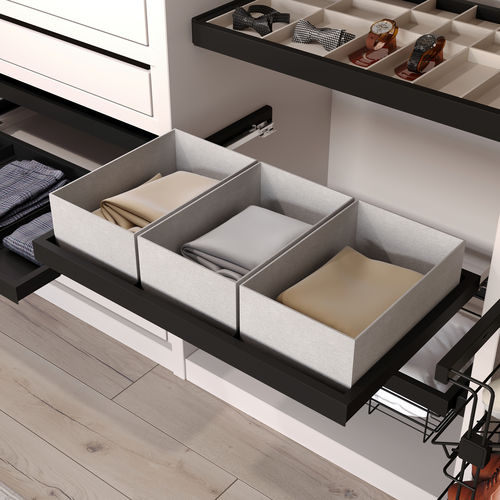 Boîte de rangement en plastique - 7029154 - Emuca SA - en aluminium / en tissu / acier