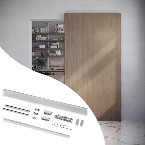 Système coulissant en aluminium - 6119420 - Emuca SA - pour porte en bois / résidentiel
