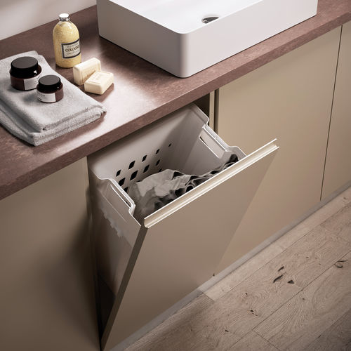 Panier à linge en plastique - 8500915 - Emuca SA - en acier