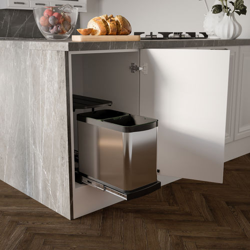 Poubelle en acier - 8131765 - Emuca SA - en plastique / d'intérieur / de tri sélectif