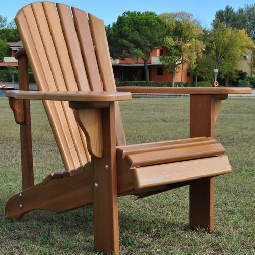 Chaise de jardin adirondack - Cedrina  - Adirondacktribute - rustique / d'extérieur / en cèdre