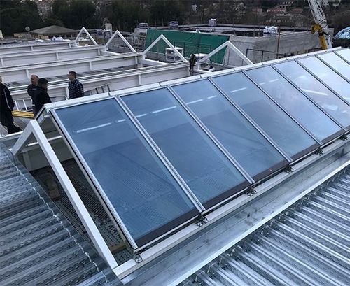 Toit vitré fixe - Groupe Lorillard - mobile / en aluminium / structure en aluminium