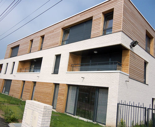 Balcon à panneaux en verre - Groupe Lorillard - en aluminium extrudé