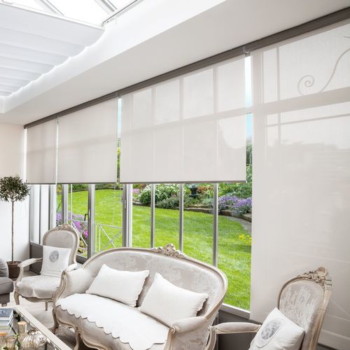 Toile pour protection solaire - 555 - REFLEX'SOL - pour store enrouleur / uni / enduite PVC