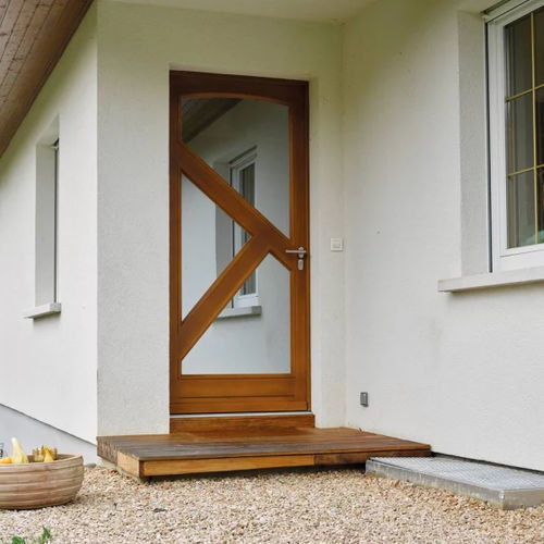 Porte d'entrée - Tradition - BADER MENUISERIE - en bois / battante / contemporaine