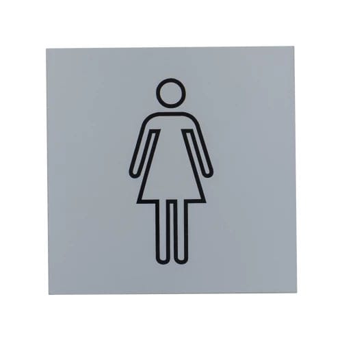 Pictogramme de porte à porte - F - Bilcocq-Duval - en aluminium anodisé / à coller / pour sanitaire