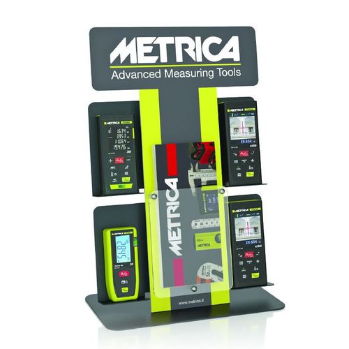 Présentoir pour appareil de mesure - EXPO FLASH - Metrica S.p.A. - sur plan / unilatéral / 2 étagères