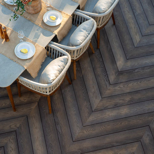 Lame de terrasse en chêne - Enhanced Grain - MILLBOARD - grise / beige / noire