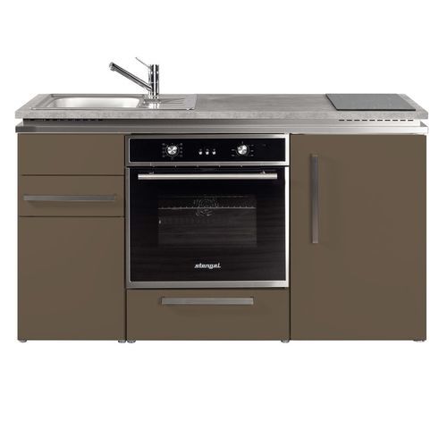 Kitchenette petite - MDB 150 - Stengel Steel Concept GmbH - en chêne / en ardoise / en acier inoxydable