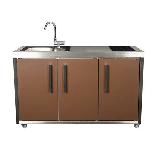 Kitchenette petite - MO 150 - Stengel Steel Concept GmbH - en acier inoxydable brossé / en acier inoxydable poli / avec poignée