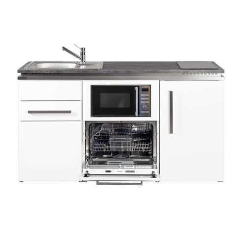 Kitchenette petite - MDGSM 160 - Stengel Steel Concept GmbH - en chêne / en ardoise / en acier inoxydable