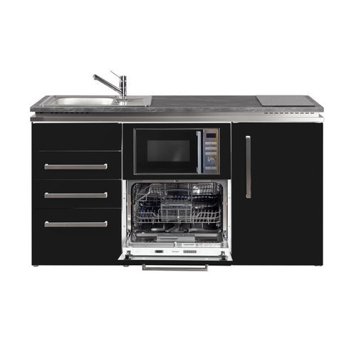Kitchenette petite - MDGSMS3 160 - Stengel Steel Concept GmbH - en acier inoxydable / avec plaque de cuisson / avec poignée