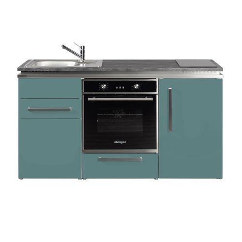 Kitchenette petite - MDB 160 - Stengel Steel Concept GmbH - en chêne / en ardoise / en béton