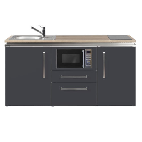 Kitchenette petite - MDM 170 - Stengel Steel Concept GmbH - en chêne / en ardoise / en acier inoxydable