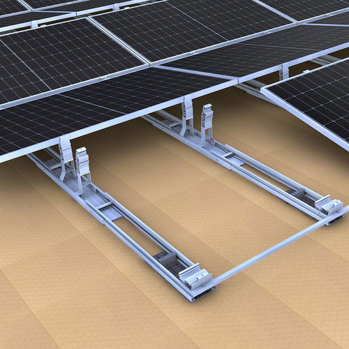Système de montage pour toit-terrasse - III Long side - novotegra - pour toit plat / orientée est/ouest / pour panneau photovoltaïque