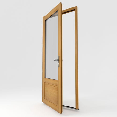 Porte d'entrée - P60 - CASTES INDUSTRIES SAS - en bois / battante / contemporaine