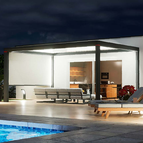 Pergola autoportée - CARAT - CEBEL - adossée / en aluminium / à lames orientables