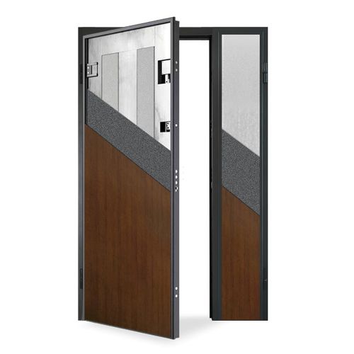 Porte d'entrée - THERMOENERGY - GRUPPO PRIMAVERA SRL - en acier galvanisé / battante / contemporaine